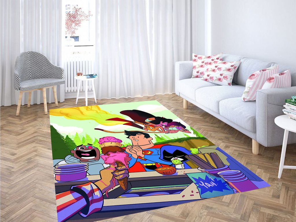Cartoon Network Superhero Living Room Modern Carpet Rug– Coir Doormat