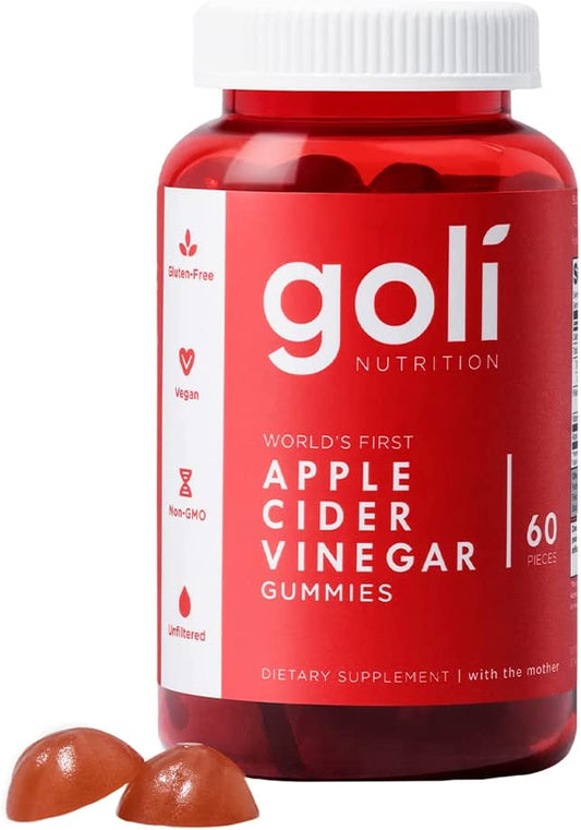Goli Apple Cider Vinegar Gummy Vitamins - 60 Count - Vitamins B9 & B12