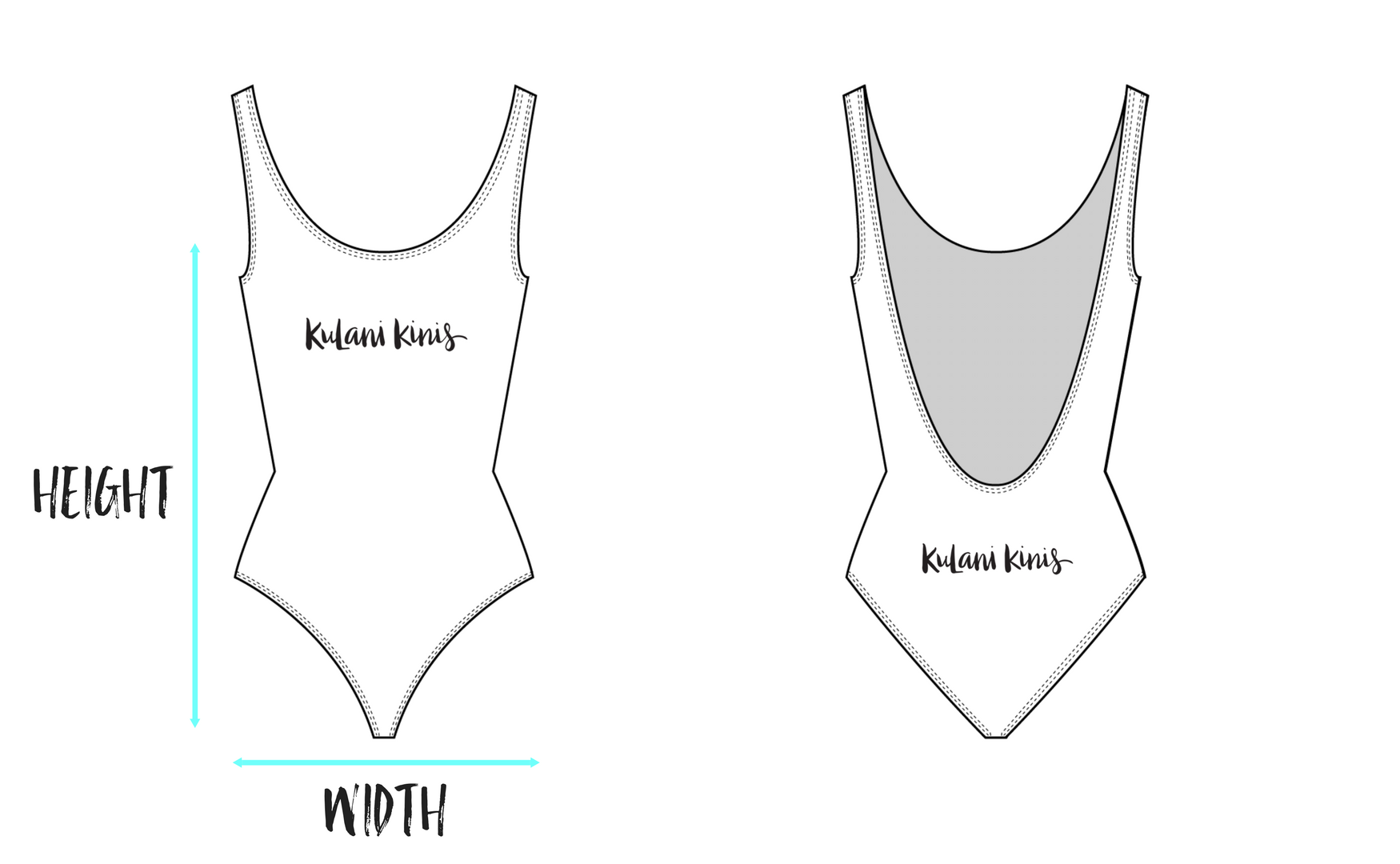 Kulani Kinis Full Seamed One Piece Size Guide USA Website