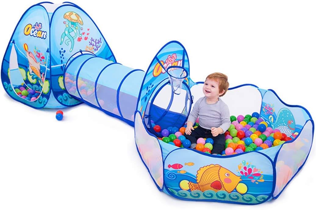 heel fijn Categorie Implicaties Kid's Blue Pop-Up Tent Ocean World Tunnel Tent - Benebomo