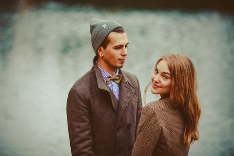 couple in vintage clothing
