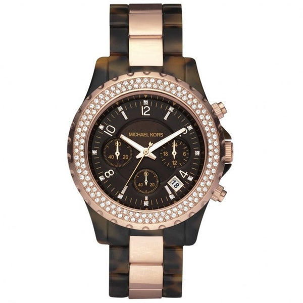 michael kors tortoise shell watch