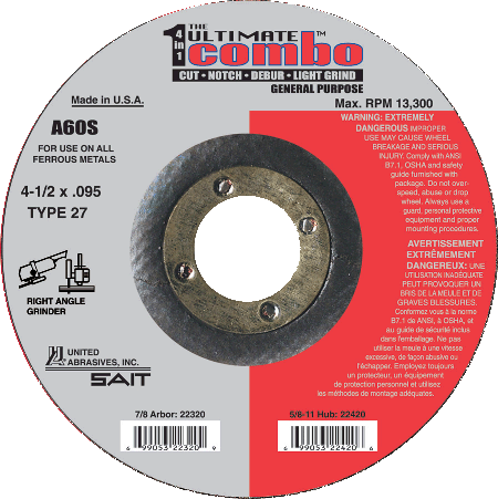 type 27 cutting wheel