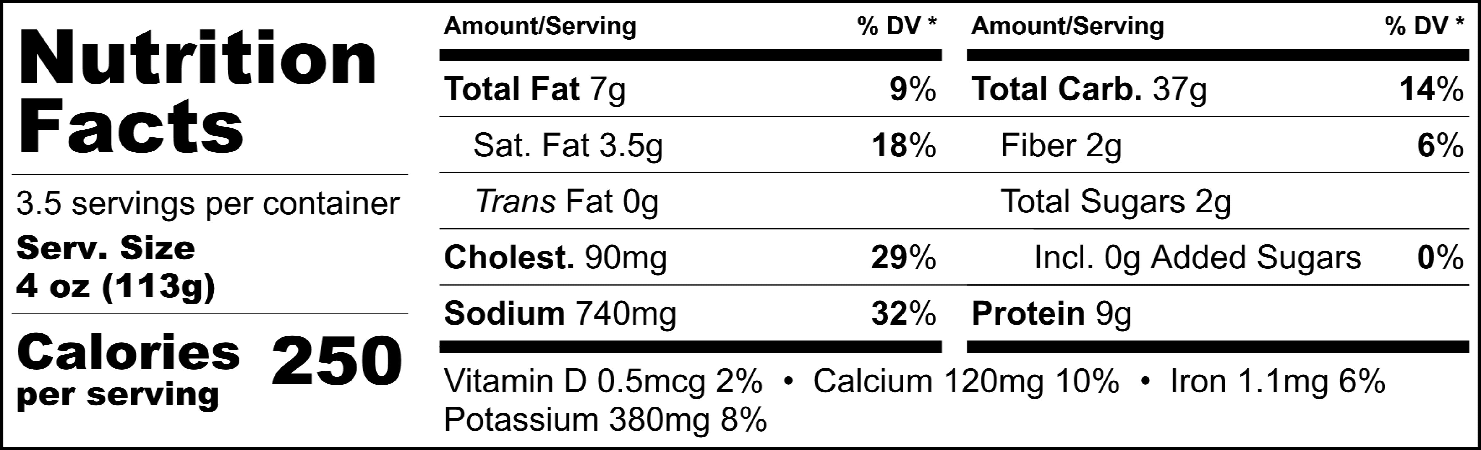 Pappardelle's Gorgonzola Gnocchi Nutritional Statement