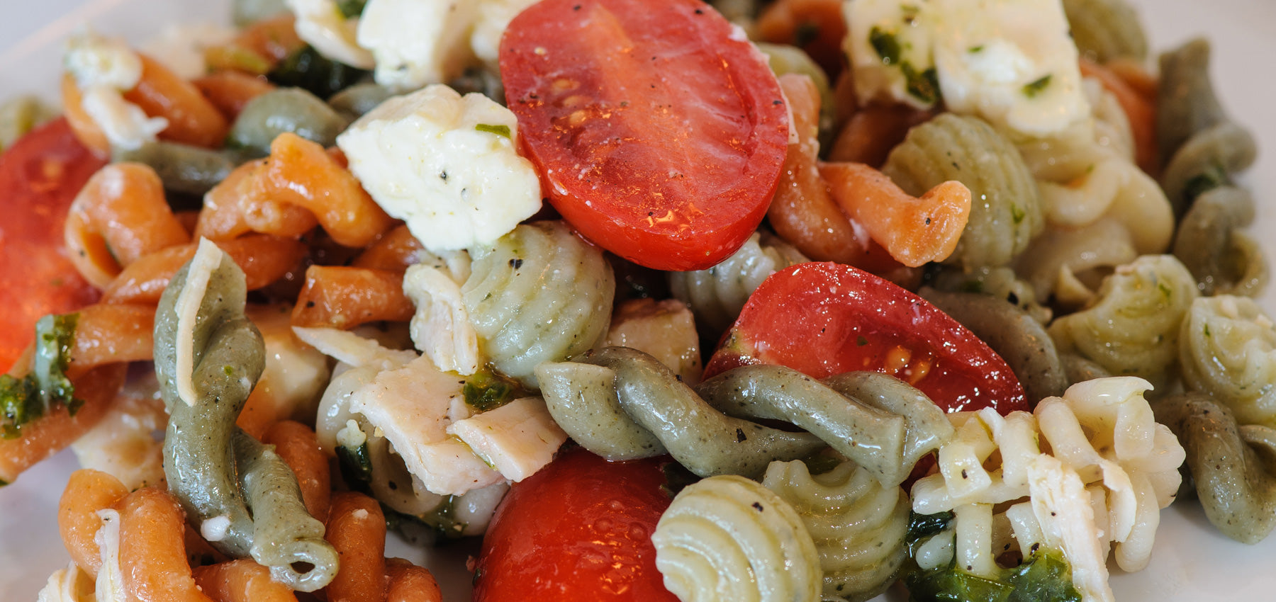 Rotisserie Chicken & Feta Italian Pesto Pasta Salad