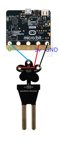 soil moisture microbit connection