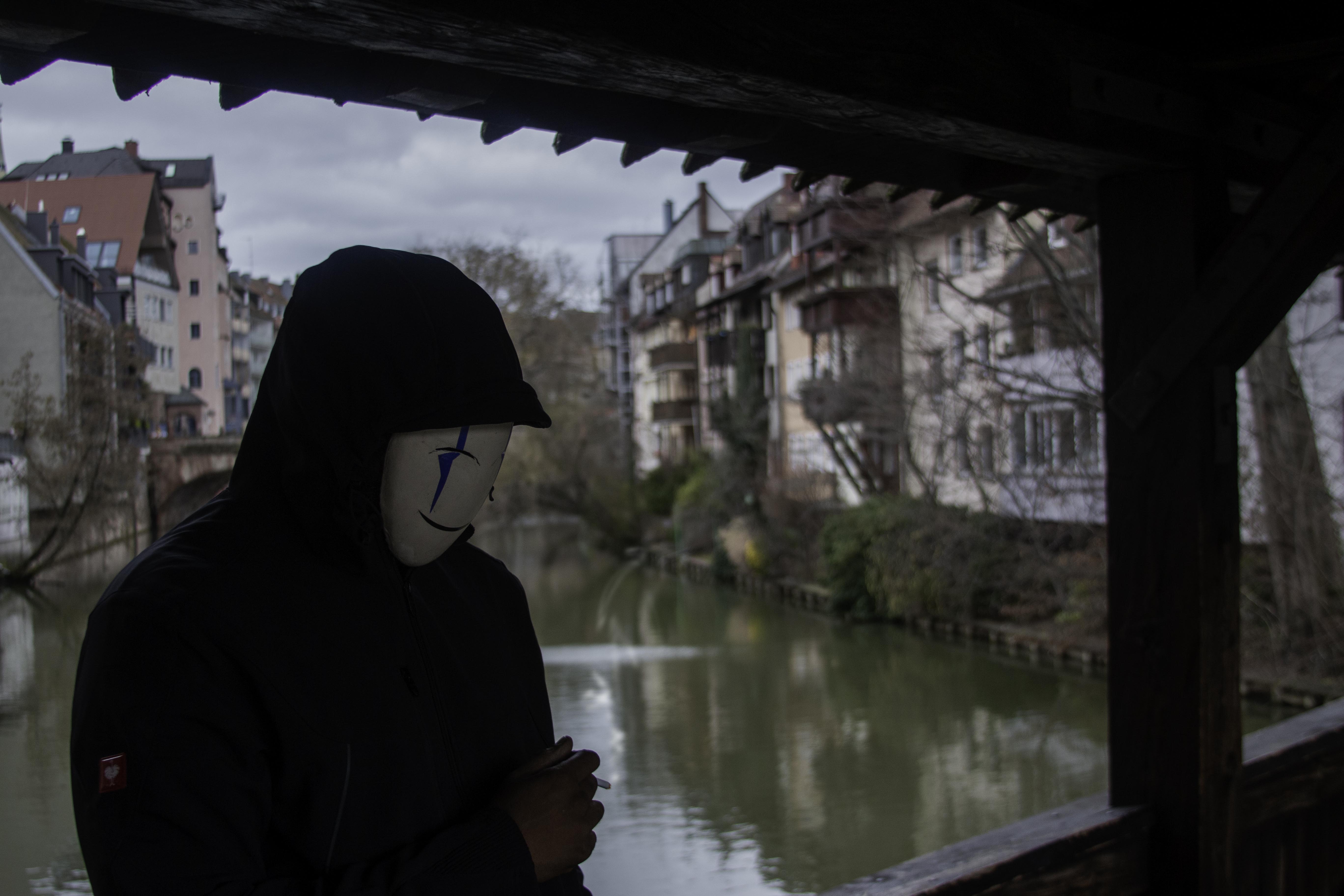 ANBU smoking one and thinking about the past.  Henkersteg Nuremberg Germany