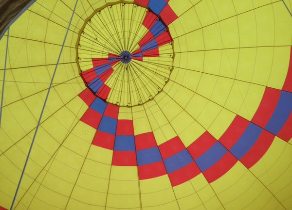 Inside of a hot air balloon