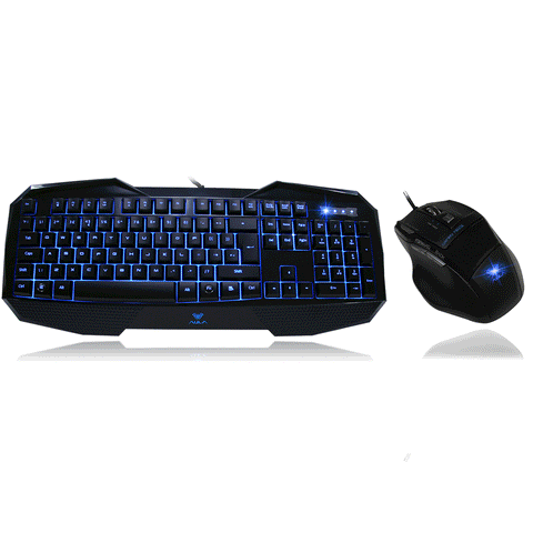 Illuminated Keyboard & Gaming Mouse Combo Deskset