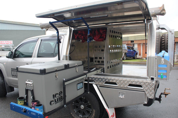 Norweld Aluminum Ute Canopy - Drop Down Fridge Slider