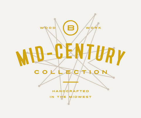 Mid-Century Modern Collection of vintage style handcrafted custom furniture for sale by Brassfield Originals