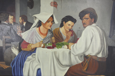 Reproduced painting of In a Roman Osteria by Eli Andersen