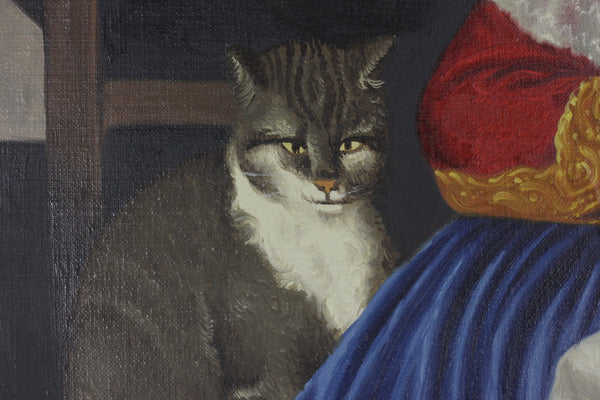 Quirky cat in Eli Andersen painting