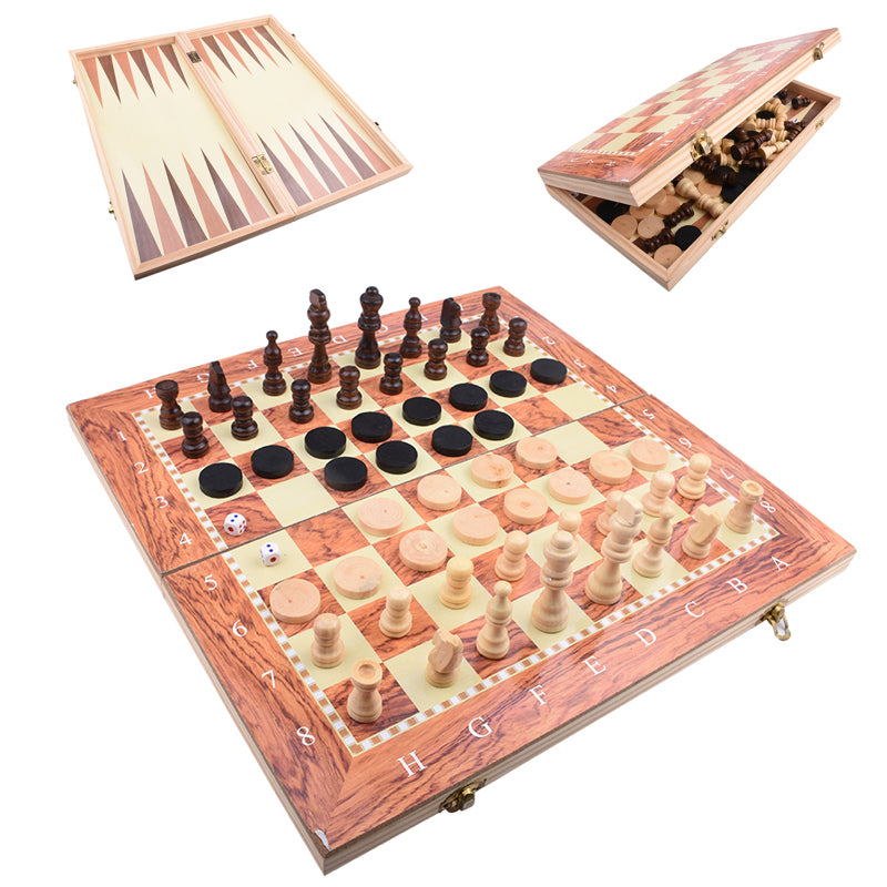 zegevierend Mok Brullen 3-in-1 | Schaakbord, Dambord & Backgammon