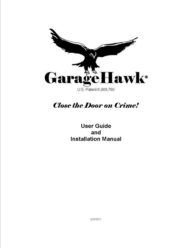 GarageHawk User Guide P1