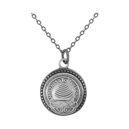 Salt Lake Temple Doorknob Necklace (Silver)