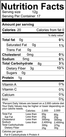 Organic Raw Chocolate Drink Mix Nutritional Value