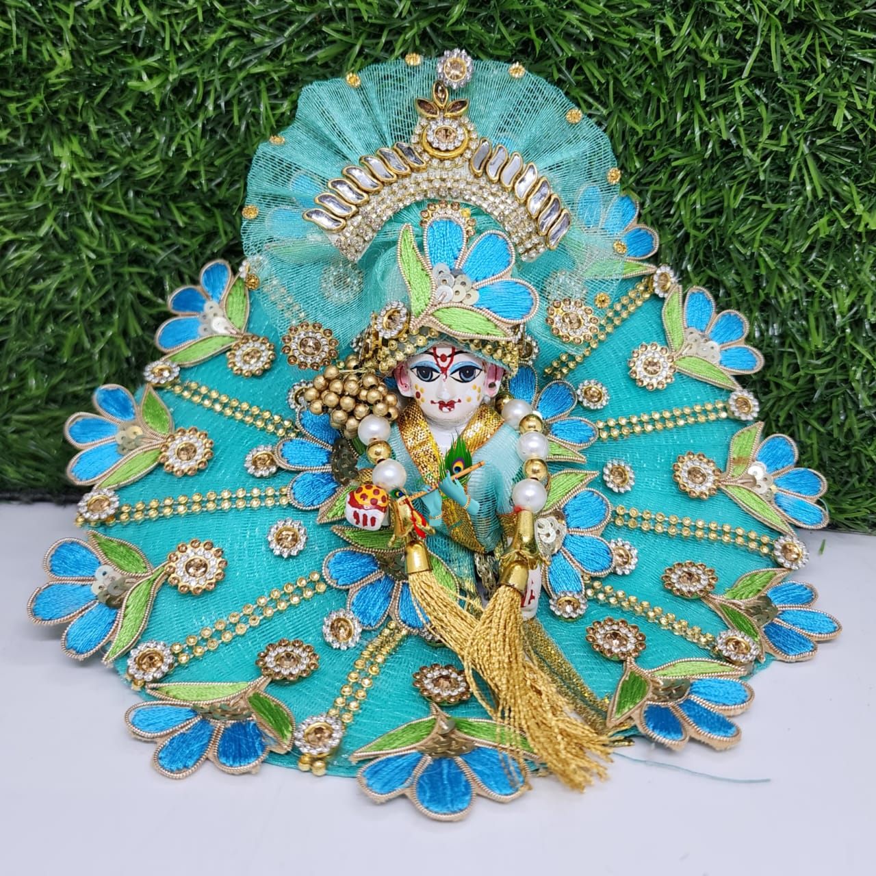 laddu gopal heavy dress with pagdi – KKGROUPS
