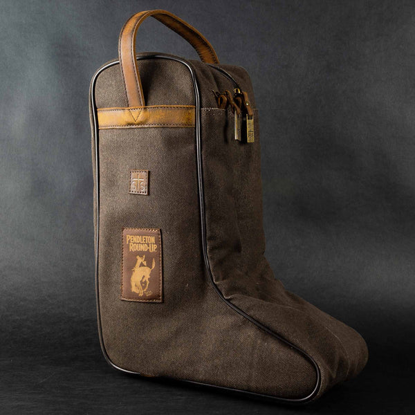 leather boot bag