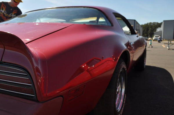 1976 Pontiac Firebird Formula 4-speed 400 Red Quarter Panel