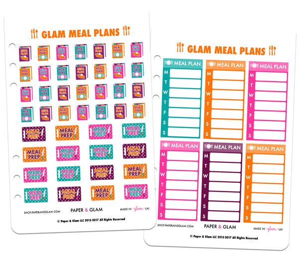 Meal Prep // Functional Stickers for Any Planner SCR-006