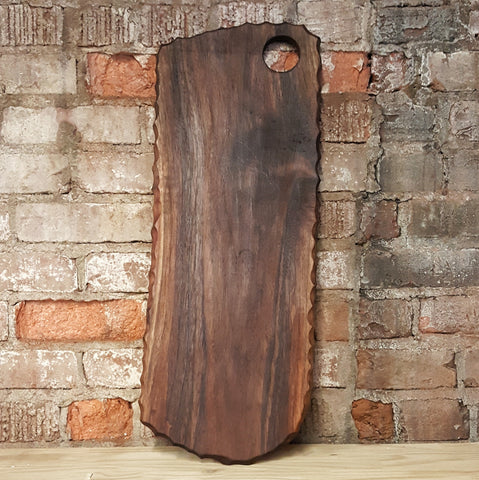 Long cutting board made of walnut wood