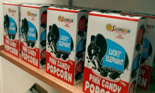 Lucky Elephant Pink Candy Popcorn-Top 10 Retro Canadian Candies