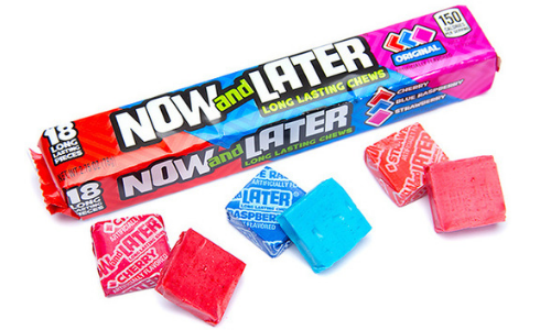 Now and Later Fruit Chews Retro Candy-Top 10 Candies from the 1960's