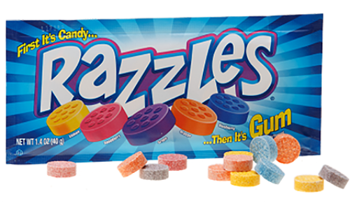Razzles Candy-Top 10 Retro Candies from the 1960's