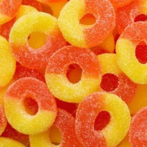 Top 10 Retro Candies from the 1990s-Albanese Peach Rings Gummy Candy