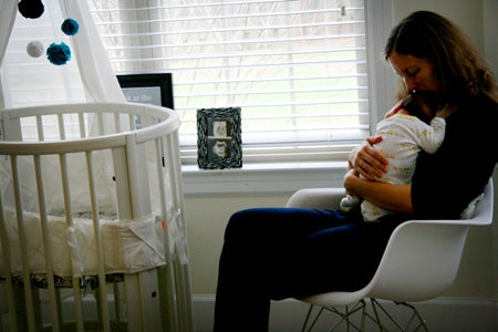 baby nursery in master bedroom