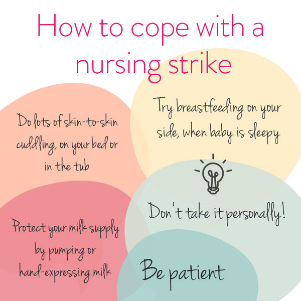 How to deal with a nursing strike, biting or a distracted baby