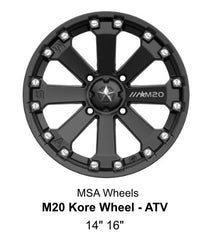 MSA Wheel M20 Kore satin Black ATV side by side wheel