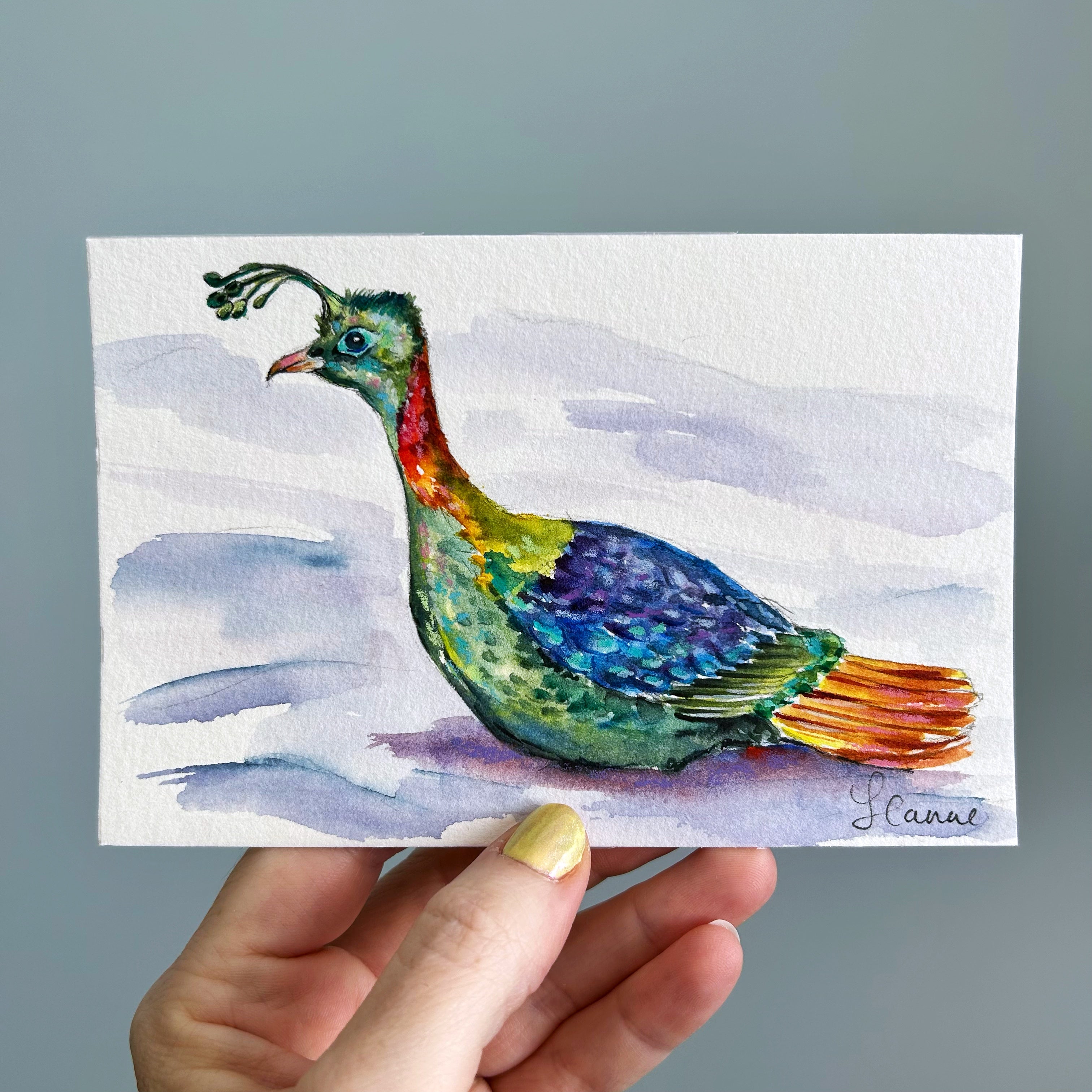 ORIGINAL ✩ Himalayan Monal Pheasant ✩ Watercolour Painting