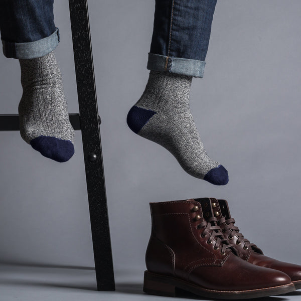 gray boot socks