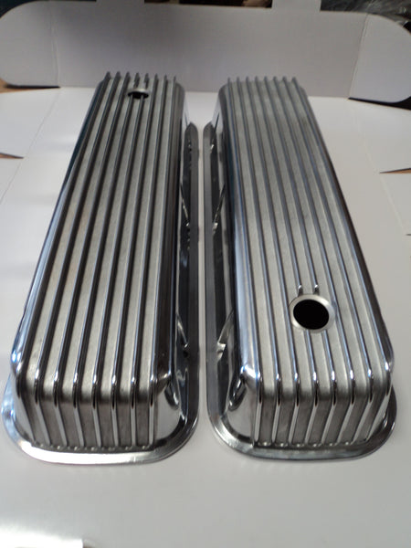 chevy finned aluminum valve covers