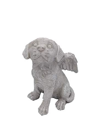 Comfy Hour Pet In Loving Memory Collection 7" Dog Angel Figurine - in Memory of My Best Friend Bereavement, Light Gray, Polyresin