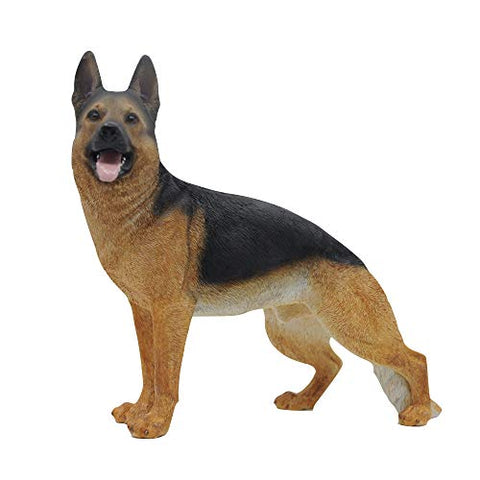 Comfy Hour Doggyland Collection, Miniature Dog Collectibles 7” Standing German Shepherd Wolf Dog Figurine, Realistic Lifelike Animal Statue Home Decoration, Polyresin
