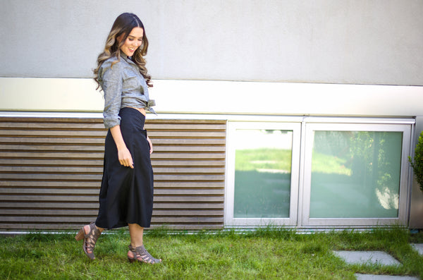 Tara Teng in our hemp & organic cotton Ana Shirt and Saskia Culottes