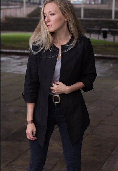 Emma Jacket in Black - Eco-friendly hemp - Ethically made in Canada