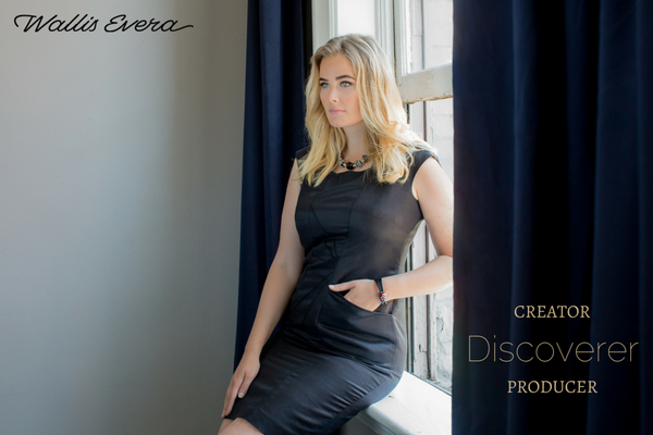 Wallis Evera Hemp Eco Fashion - Claire Dress in Black Silky
