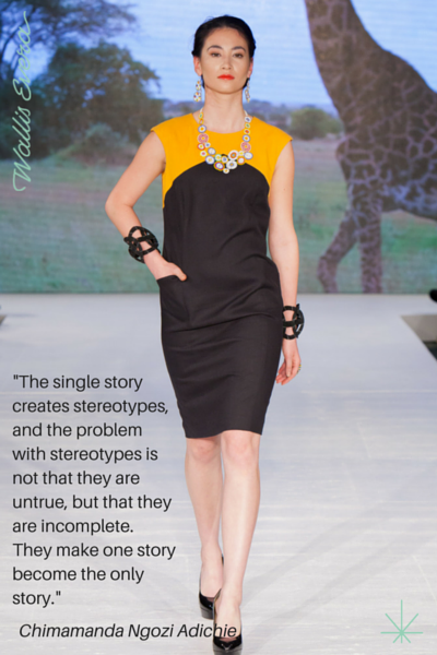 Wallis Evera Hemp Eco Fashion - Dagny Dress in Tangerine and Black