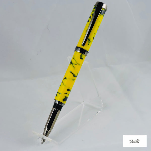 hier Ruimteschip Verrijken Baron Rollerball with M3 Kevlar Yellow and Titanium Blue – Handcrafted Pens  By Paul. LLC