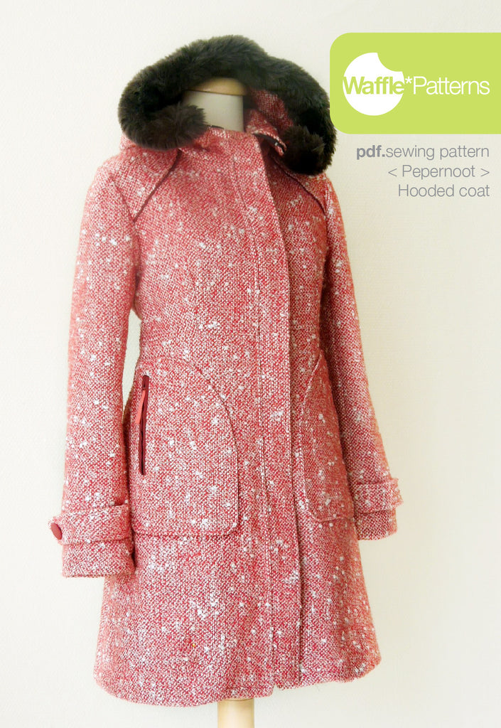 Waffle Patterns sewing patterns Hooded Coat Pepernoot