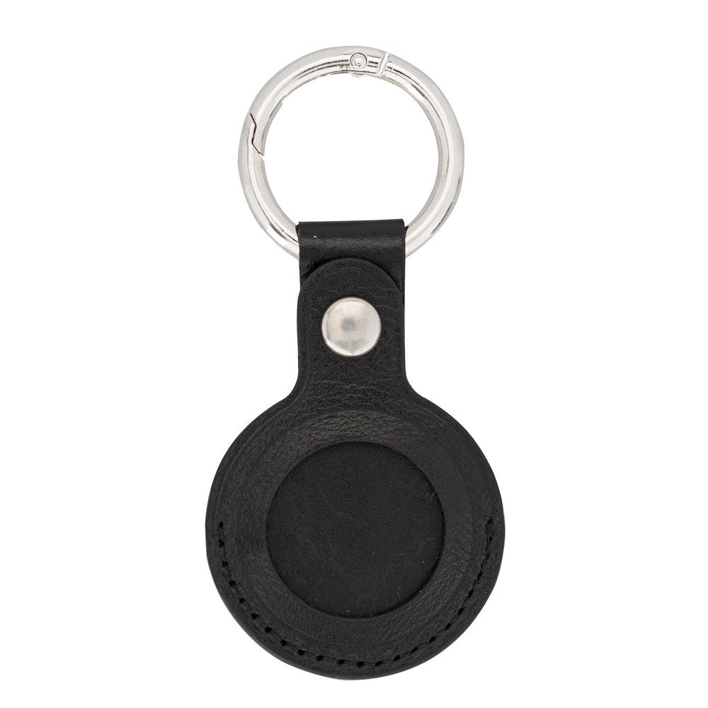 Apple AirTag Compatible Leather Keychain Arta RST1 Black