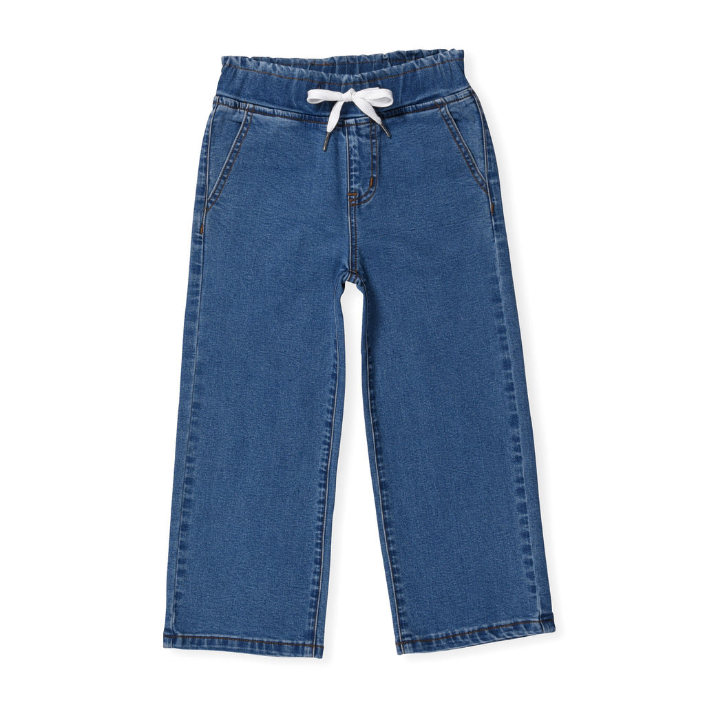 Littlehorn - Belle Wide Leg Denim - Indigo Denim girls winter fashion jeans