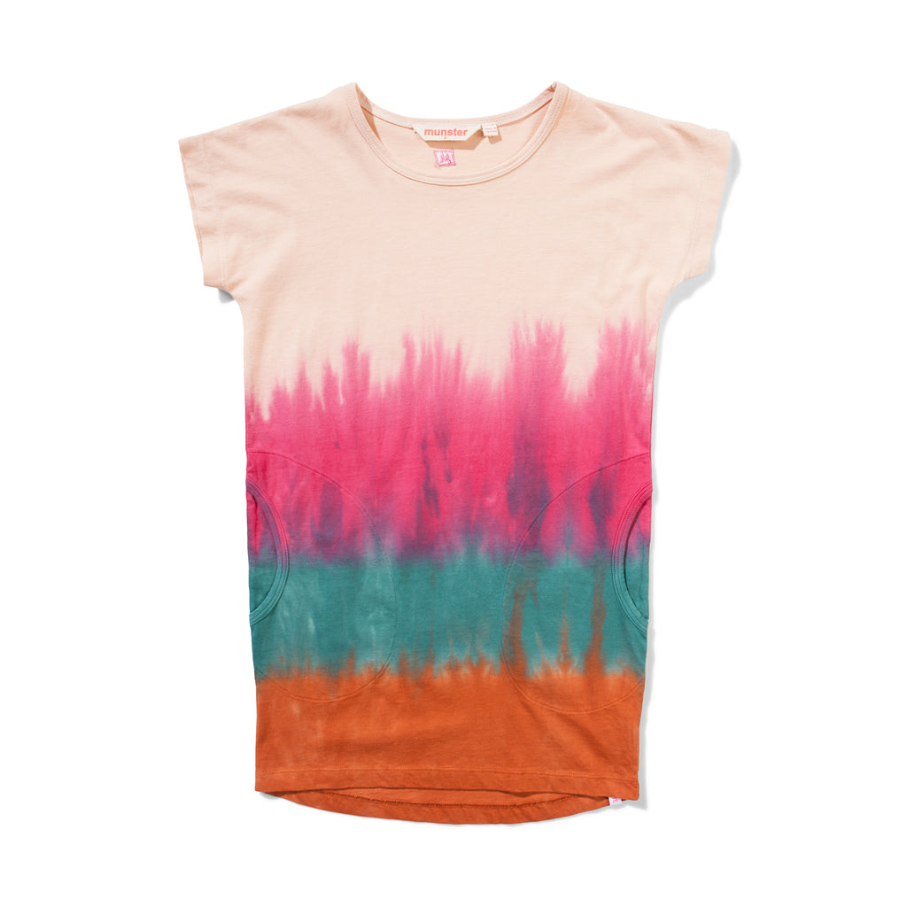 Missie Munster - Hippy Shake Dress - Blush Tye Dye girls summer fashion