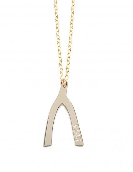 Lucky Wishbone Inspirational Necklace