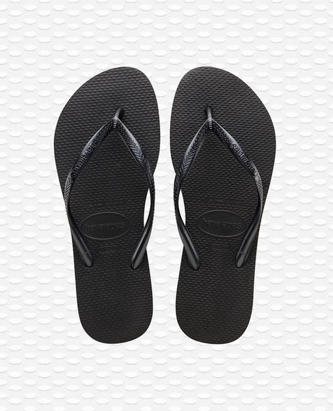 simple black flip flops