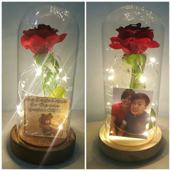rose jar with lights